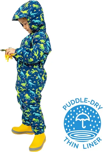 Miniatura 3 de JAN & JUL Traje de lluvia ajustable impermeable para niños pequeños y niños