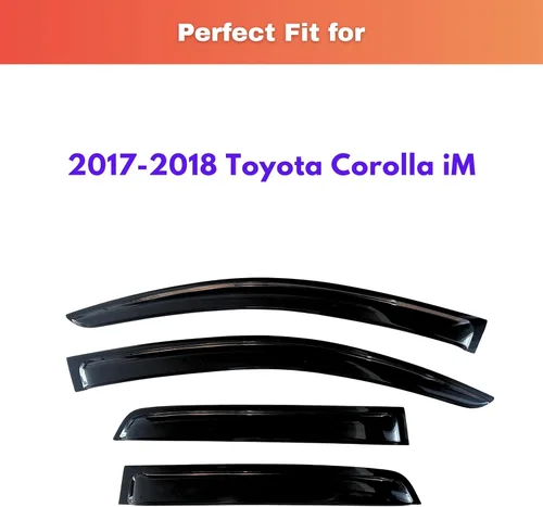 Miniatura 522 de KPY Visor de ventana compatible con Kia Soul 2009-2013, Protector contra lluvia de 4 unidades, deflectores de ventilación de ventana lateral