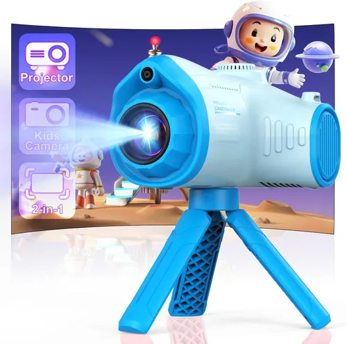 Miniatura 10 de Cámara para niños, cámara para niños con proyector, ofrece proyección, fotografía de 48 MP, grabación de video de 1080p, cámara digital para niños