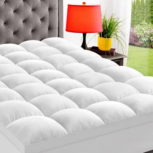 Miniatura 9 de ELEMUSE - Cubrecolchón refrescante individual, negro, para dolor de espalda, extragrueso, suave con cubierta de almohada de felpa con esquinas