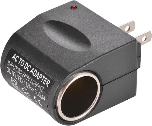 Convertidor universal de adaptador de encendedor de cigarrillos de CA a CC para automóvil, DC 12V 500mA fuente de alimentación de vehículo enchufe