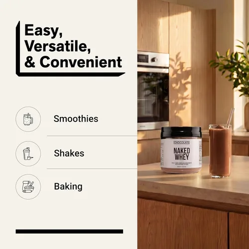 Miniatura 7 de Naked Whey - Proteína en polvo de suero de leche alimentada con pasto natural, chocolate orgánico y azúcar de coco, sin OMG, sin soja y sin gluten