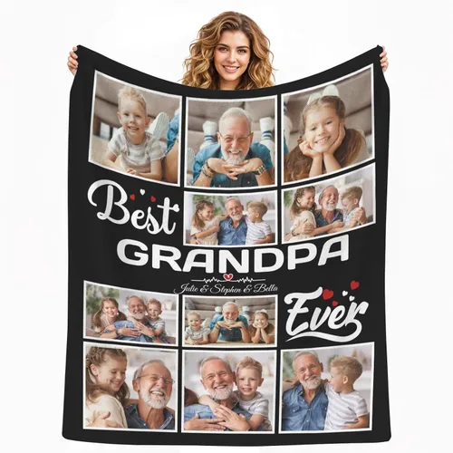 Miniatura 19 de HUGLAZY Mantas personalizadas con fotos, manta personalizada para la familia, sube tu foto de Halloween, manta personalizada para adultos