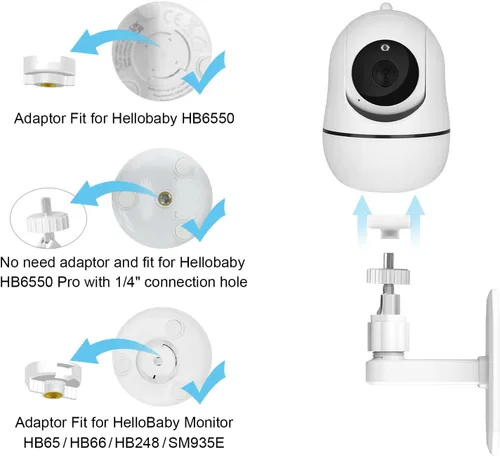 Miniatura 2 de AOZTSUN Soporte ajustable para monitor de bebé compatible con HelloBaby HB6550 HB65/HB66/HB248, ANMEATE SM935E, Nanit Pro Smart Baby Monitor Montaje