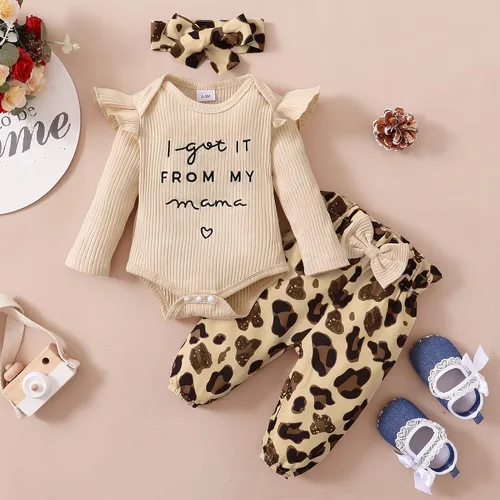 Miniatura 4 de Ropa para bebé recién nacida, conjunto de pantalones florales de manga larga para otoño e invierno