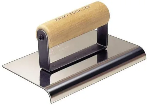 Miniatura 4 de Kraft Herramienta 1/4-inch Radius 3/8-Inch Lip acero inoxidable Cemento Hormigón Con Mango De Madera