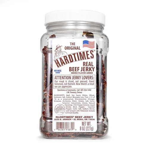 Miniatura 7 de Hardtimes Cecina de res artesanal - Sabor a pimienta negra - Frasco de 8 oz