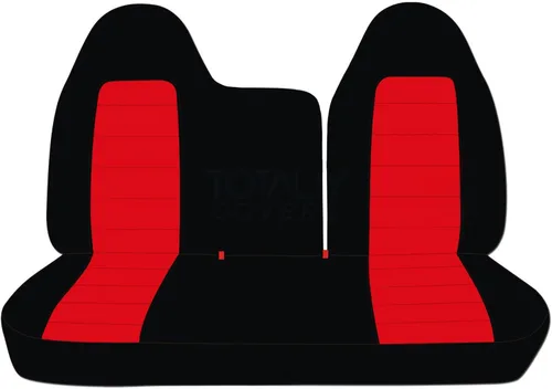 Miniatura 7 de Totally Covers Compatible con fundas de asiento de camión de dos tonos 1997-1998 Ford F-150 F-250 (banco dividido delantero 40/60) sin