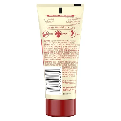 Miniatura 10 de Old Spice Crema desodorante para todo el cuerpo para hombres, sin aluminio, cereza negra + aroma a borbón, protección contra olores 24/7, frescura