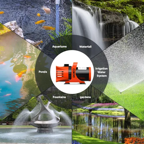 Miniatura 8 de DOKO Bomba de agua sumergible de 3100 GPH, bomba de estanque ajustable de 180° con cable de alimentación de 20 pies, bomba de acuario ultra