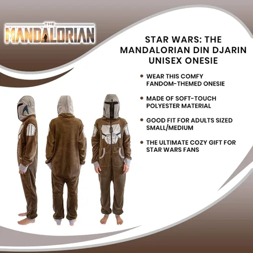 Miniatura 7 de Star Wars The Mandalorian Bounty Hunter Din Djarin - Mameluco unisex XXL Marrón