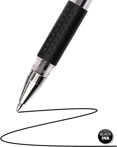 Miniatura 3 de Bolígrafos de gel negros a granel, paquete de 60 bolígrafos de tinta de gel de punta fina de 0.028 in, tinta negra suave de secado rápido, sin