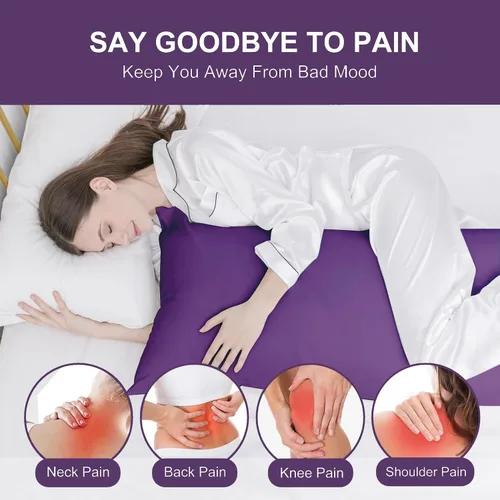 Miniatura 2 de DOWNCOOL Relleno de almohada de cuerpo grande - Almohada de cuerpo completo transpirable para dormir de lado - Almohada de cama larga y suave