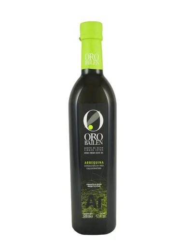 Oro Bailen Aceite de oliva virgen extra arbequina Reserva Familiar | Aceite de oliva virgen de intensidad suave de Andalucía, España, 16.9 fl oz