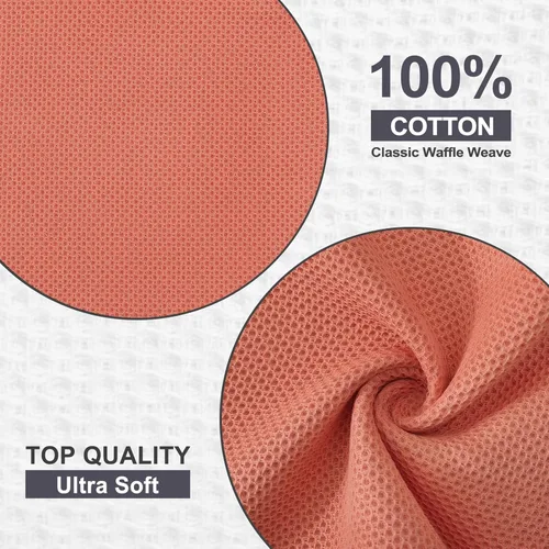 Miniatura 233 de Kitinjoy - Paños de cocina de 100 % algodón, tela de tejido gofrado, paño de limpieza ultrasuave, absorbente y de secado rápido. Beige