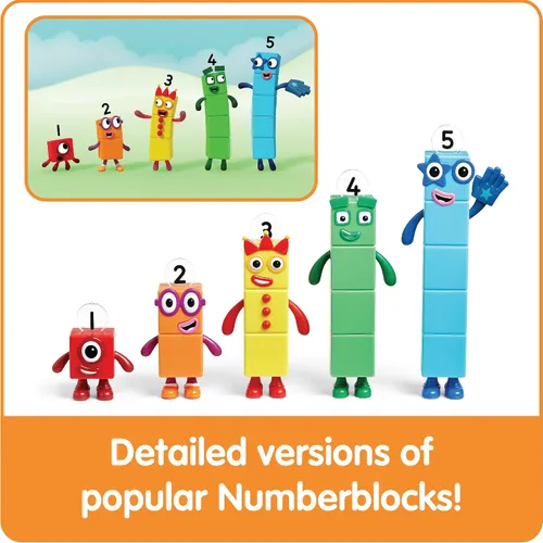 Miniatura 11 de hand2mind Numberblocks Friends Uno a Cinco, Set de Figuras de Acción, Figuras de Juguete y Sets de Juego, Pequeñas Figurillas para Niños, Bloques