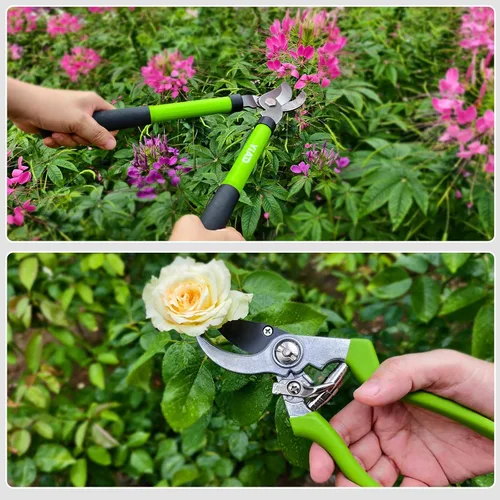 Miniatura 8 de Juego de tijeras de podar para cortar árboles, mango extensible resistente, 28 a 38 pulgadas, ajustable para ramas de árbol y tijeras de podar