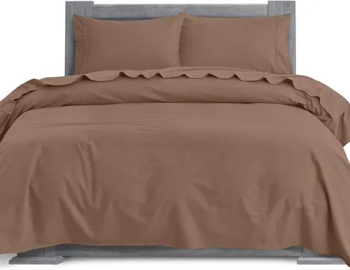Miniatura 23 de Elegant Comfort Juego de sábanas suaves de franela de 100 % algodón turco, 4 piezas, calidad premium, sábana bajera con bolsillo profundo, ultra
