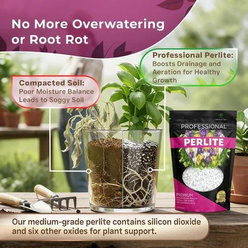 Miniatura 4 de Perlita Profesional Grande 2.2 Cuartos Grado Medio para Plantas de Contenedor y Jardín Aditivo de Suelo Ligero pH Neutro Fabricado en EE.UU