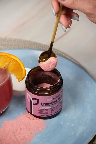 Miniatura 4 de SUNBIOTICS Friendlier Flora - Mezcla para mujer, 20 mil millones de UFC de 6 cepas probióticas, salud digestiva vaginal e inmunitaria diaria