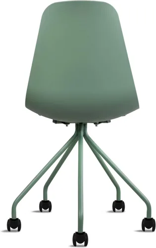 Miniatura 6 de 2xhome Bonita silla de escritorio minimalista Sin brazos, ruedas rodantes, espacio pequeño, diseño delgado Niños, adolescentes, sala de estar