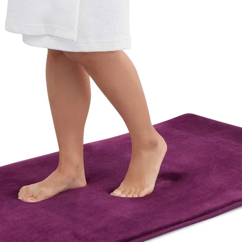 Miniatura 27 de Alfombra de Baño de Espuma Viscoelástica Antideslizante Absorbente Súper Acogedora de Terciopelo para Baño (17 pulgadas X 24 pulgadas, Autumn Glaze)