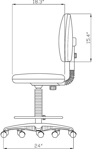 Miniatura 6 de LLR80008 - Taburetes neumáticos ajustables multitarea Lorell
