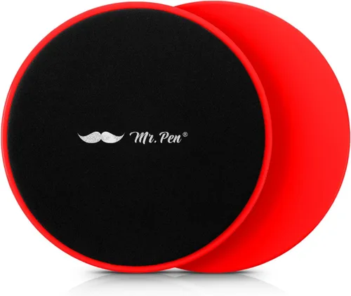 Miniatura 10 de Mr. Pen Deslizadores centrales para entrenar – Paquete de 2 discos deslizantes de entrenamiento de doble cara Azul