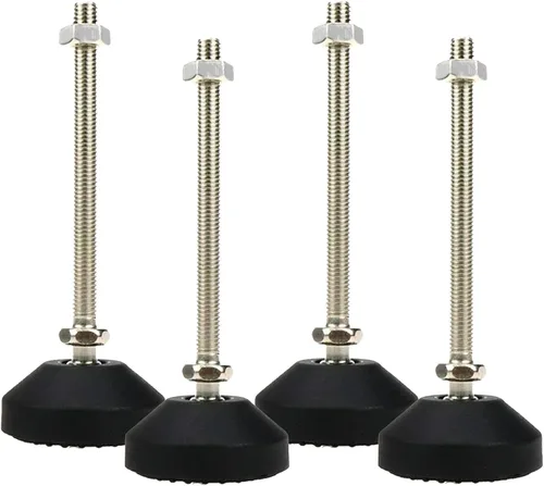 Miniatura 33 de Pies niveladores M8x50mm, capacidad de 2200 libras, deslizadores giratorios ajustables y resistentes, base antideslizante de 1.53 pulgadas