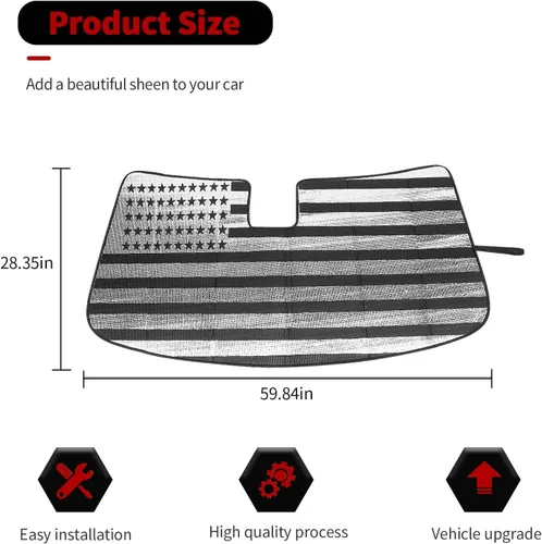 Miniatura 4 de RT-TCZ Parasol para parabrisas, protector térmico para ventana, parasol para GMC Sierra 2014, 2015, 2016, 2017, para Chevy Silverado 2014-2017