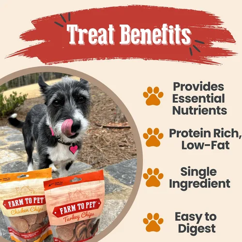 Miniatura 4 de Farm To Pet - Paquete de proteínas de pollo y pavo para adiestramiento de perros, 100% naturales, golosinas de entrenamiento de un solo ingrediente