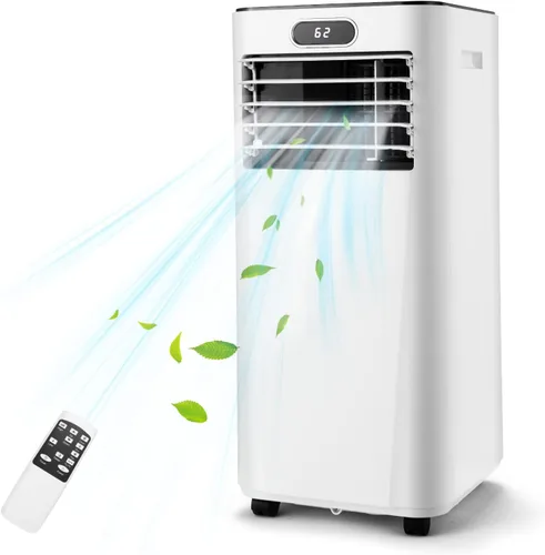 PETSITE Aire acondicionado portátil, unidad de refrigeración de CA 3 en 1 deshumidificadora, función de ventilador y enfriador de aire, control