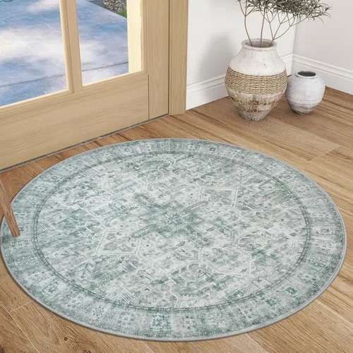 Miniatura 139 de SIILOOM Alfombra lavable de 2 x 3 pies, alfombra suave color taupe ceniza para entrada, tapete antideslizante para puerta de interior, tapete