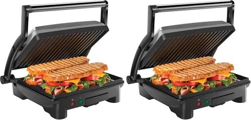 Miniatura 8 de Chefman Prensa de panini digital 5 en 1 y parrilla para sándwiches y plancha para parrilla con placas de asado reversibles y lavables