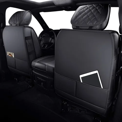 Miniatura 3 de Aierxuan - Fundas para asientos de camionetas Ram 1500/2500/3500 de 2009 a 2021 con cabina regular o Crew Quad; camioneta Heavy Duty, cuero
