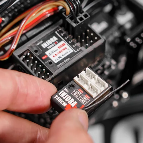 Miniatura 8 de INJORA T6M 2.4GHz Micro Transmisor con Receptor Compacto T4DCM para 1/30 1/24 1/18 RC Car