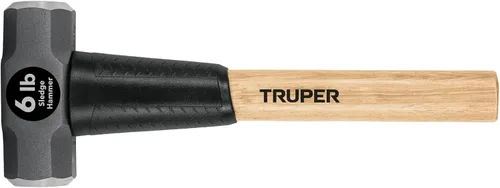 Truper 33186 - Martillo de mano de 6 libras, mango de nogal, 16 pulgadas