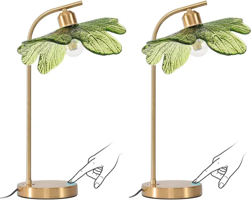 Miniatura 9 de Lámparas de mesa de cristal de mediados de siglo, moderna lámpara de mesa dorada, lámpara de escritorio, lámpara de mesa alta, lámpara de mesita