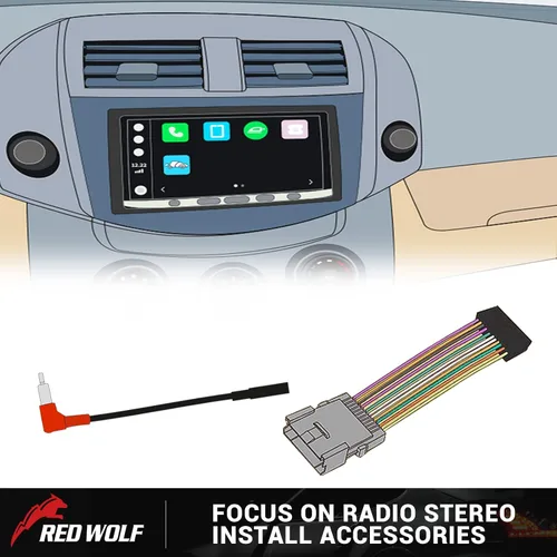 Miniatura 7 de RED WOLF Adaptador de antena de radio de coche, conector ISO a DIN, actualización de antena de fábrica para reemplazo estéreo de radio del mercado