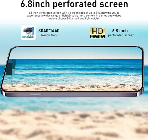 Miniatura 3 de 14 ProMA X Teléfono celular desbloqueado, teléfono inteligente con batería de larga duración de 6.82" Pantalla HD Teléfonos desbloqueados, 6+256GB