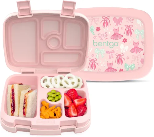 Miniatura 21 de Bentgo Kids Prints - Lonchera de 5 compartimentos estilo bento, a prueba de derrames, porciones de tamaño ideal para niños de 3 a 7 años, duradera