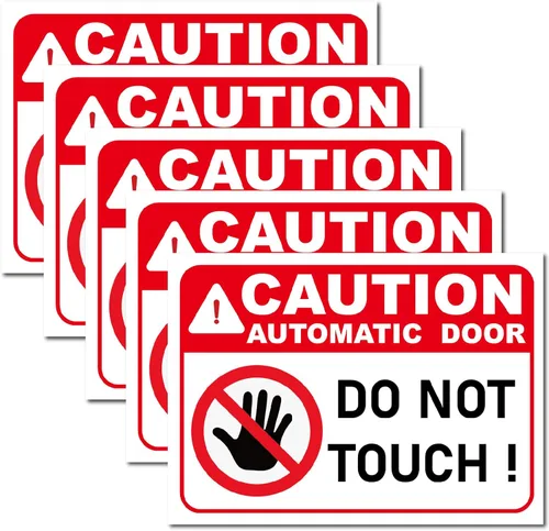 CRASPIRE 5 calcomanías de seguridad de advertencia de 9.8 x 6.9 pulgadas con texto en inglés "Do Not Touch" ("Do Not Touch") de seguridad de
