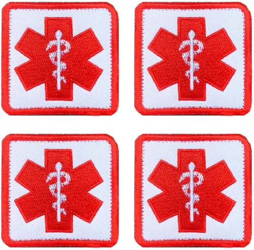 Miniatura 2 de Antrix 2 piezas de 3.15 x 2 pulgadas Cruz cristiana Jesucristo Crucifijo negro y rojo Crucifijo Religión Cruz Logo God Bless Us táctico bordado