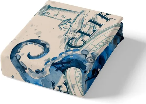 Miniatura 6 de Juego de sábanas de pulpo para niños, juego de sábanas de kraken del océano para niños, adolescentes, decoración de tentáculos, sábanas con bolsillo