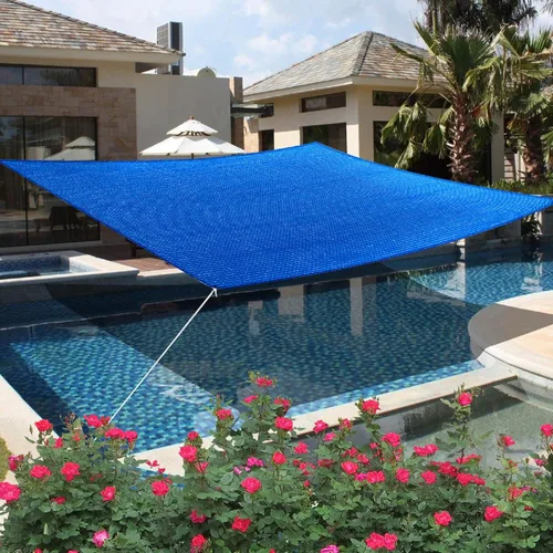 Miniatura 6 de Toldo Vela Rectangular Azul de 7' x 16' Pies, Toldo con 95% de Bloqueo UV, Tela de Refugio para Patio Exterior Jardín Trasero - Grado Comercial