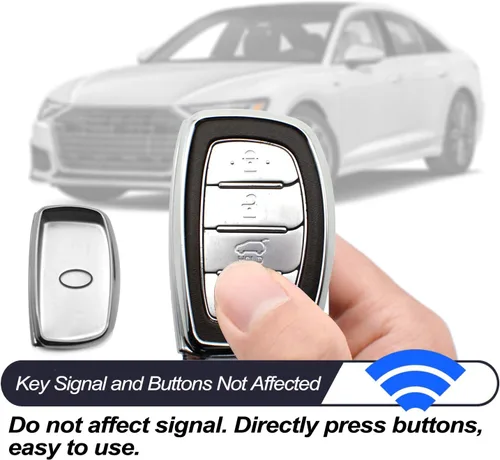 Miniatura 6 de MECHCOS Compatible con Hyundai Elantra Ioniq Sonata Tucson Elantra GT Smart 3 4 Botones Rosa TPU Funda para Llavero Estuche Soporte Remoto Protector