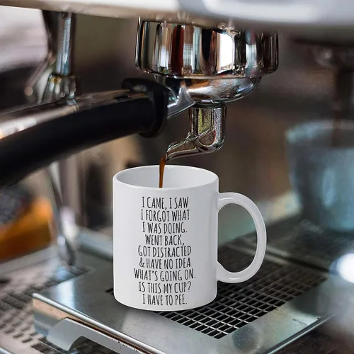 Miniatura 4 de Taza de café divertida "Vine, vi y olvidé qué estaba haciendo" de 11 onzas – Regalos de cumpleaños para personas mayores, ciudadanos senior, abuelas