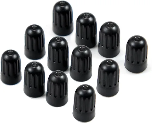 Miniatura 3 de Dsycar Paquete de 30 tapas de válvula de vástago de neumático TPMS, tapas de vástago de válvula de neumático de plástico negro de largo con junta