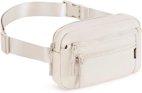 Miniatura 6 de Telena Riñonera para mujer, riñonera cruzada con correa ajustable, color beige