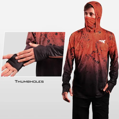 Miniatura 5 de KastKing - Sudadera con capucha para hombre, camisa de manga larga para pesca, camisa de protección UV UPF 50